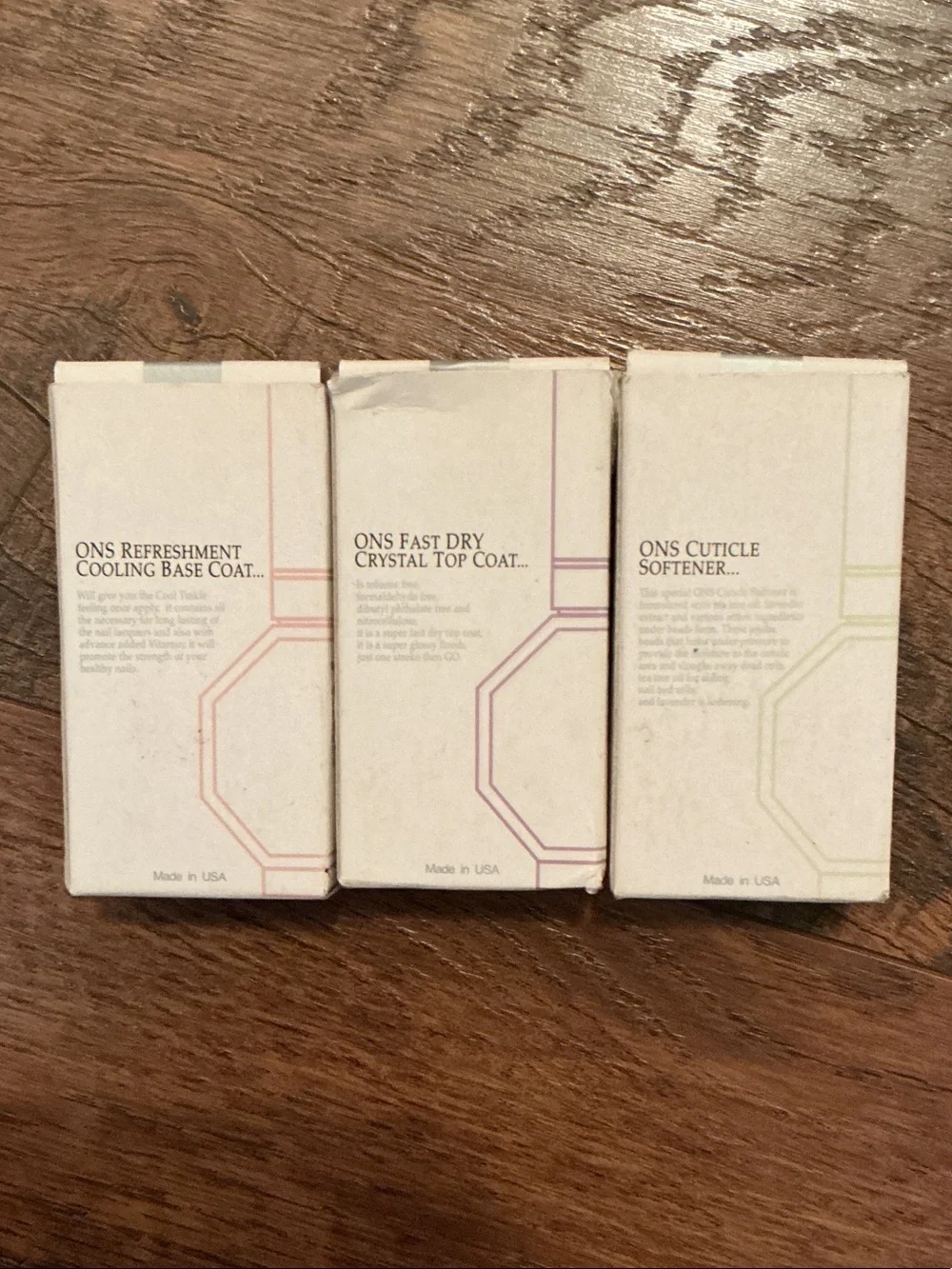 Base coat, top coat and cuticle softener